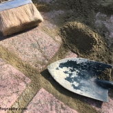 Cementing the patio Cementing the patio