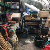 Glasshouse before tidying